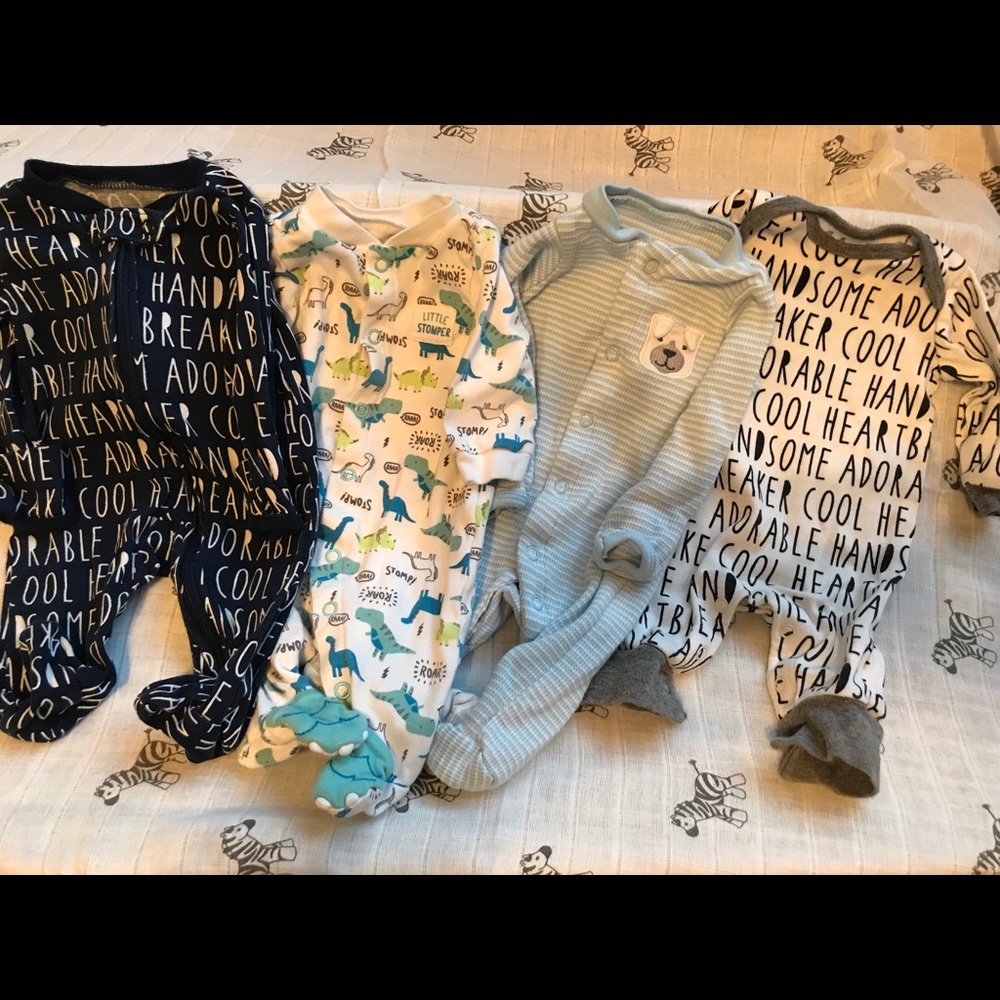 Newborn baby boy pj bundle